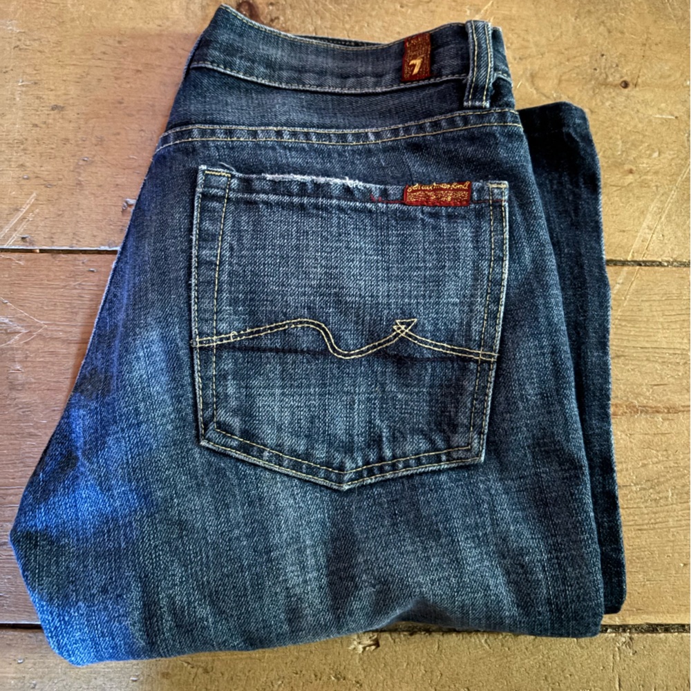7 For All Mankind Medium Blue Boyfriend Jeans